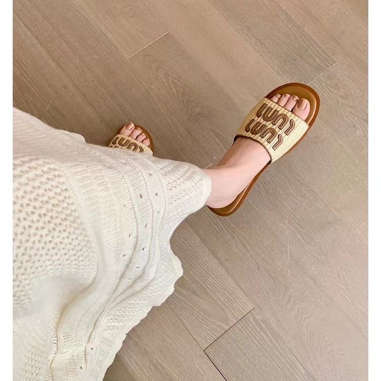 New STNM 2024 Summer plus size rhinestone slippers platform women's shoes luxury ladies design slippers for women