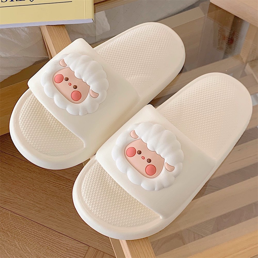 XIXITIAO cute home bedroom sandals women indoor outdoor eva bathroom slippers sheep animal ladies slides slippers for girl