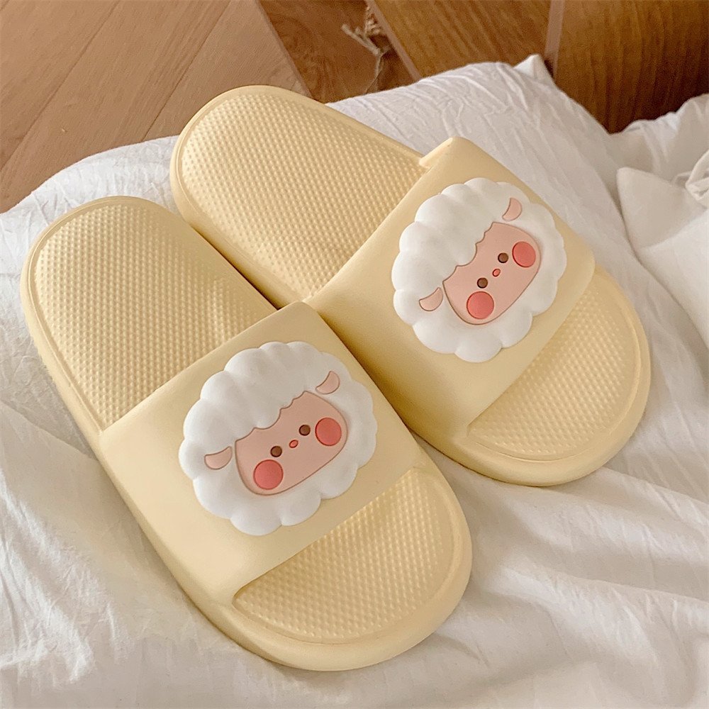 XIXITIAO cute home bedroom sandals women indoor outdoor eva bathroom slippers sheep animal ladies slides slippers for girl
