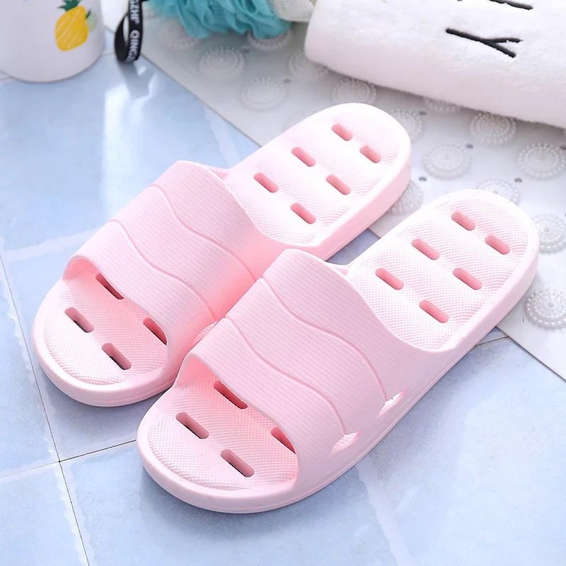 Cheap Men's Footwear Flat BathSlippers Summer Indoor Home Slippers Breathable women Sandals Comfort Open Toe Slide Slippers