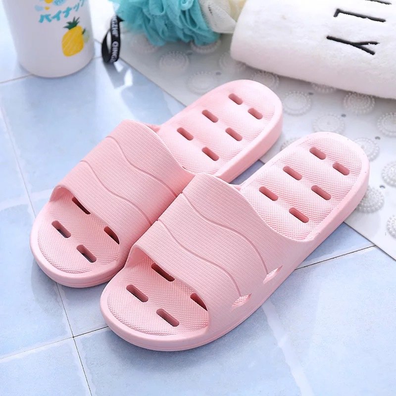 Cheap Men's Footwear Flat BathSlippers Summer Indoor Home Slippers Breathable women Sandals Comfort Open Toe Slide Slippers