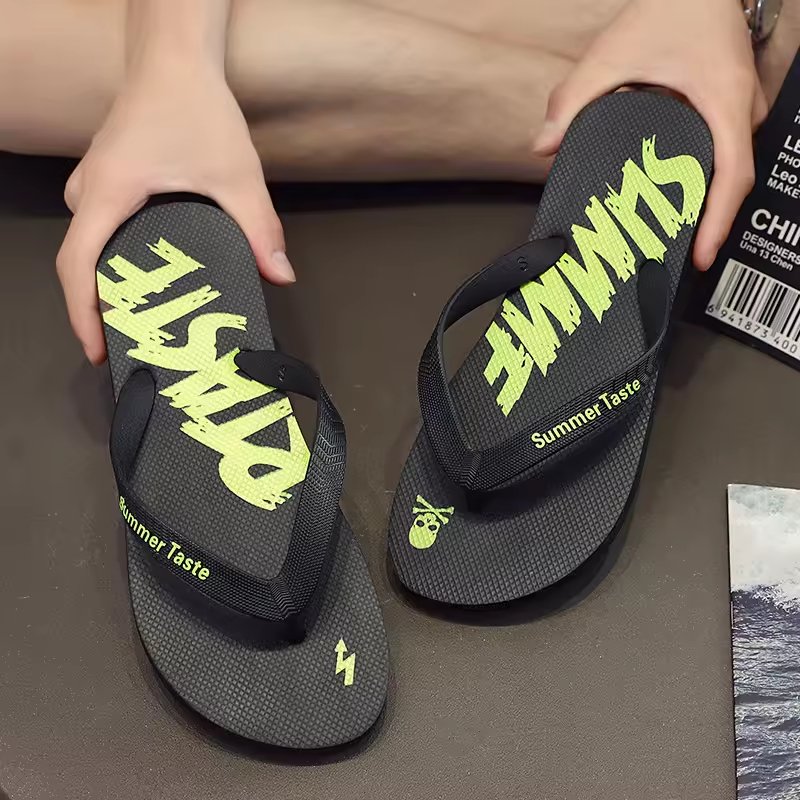 High Quality Low Price Customized Slippers Anti-slip PVC Material Slide Slippers Men's Summer Flip Flop