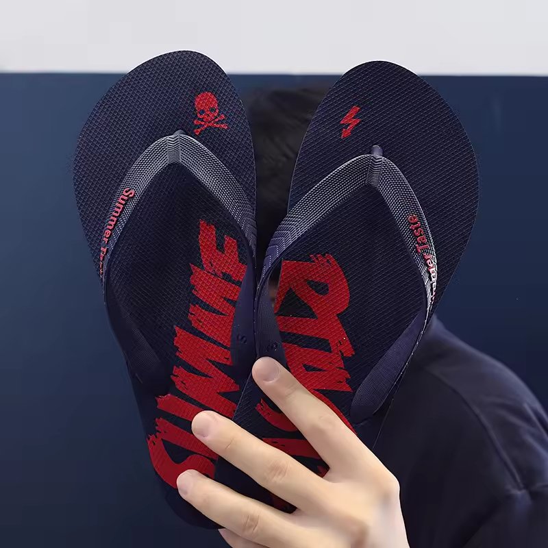 High Quality Low Price Customized Slippers Anti-slip PVC Material Slide Slippers Men's Summer Flip Flop
