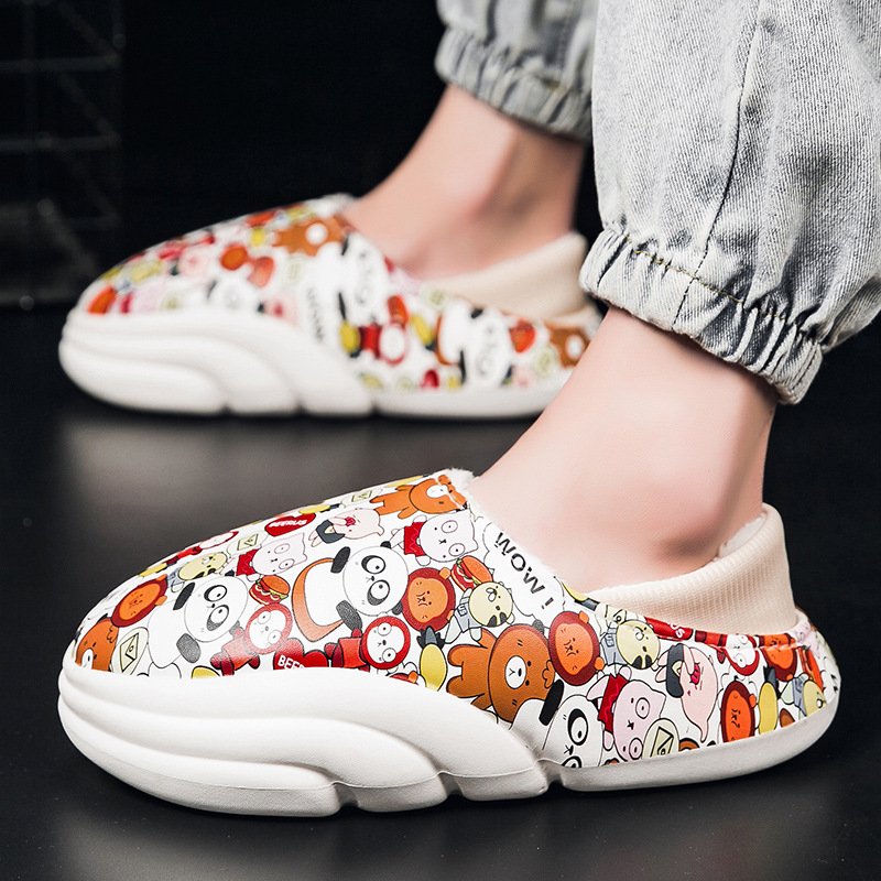 Wholesale Removable Thick Soled Winter Warm Massage Men Women House Foam Furry Plush Home Cotton Fashion Fur Slippers