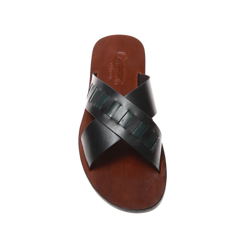 2021 New Making Custom Logo Chinese Latest Design Sandal Leather Slippers For Men