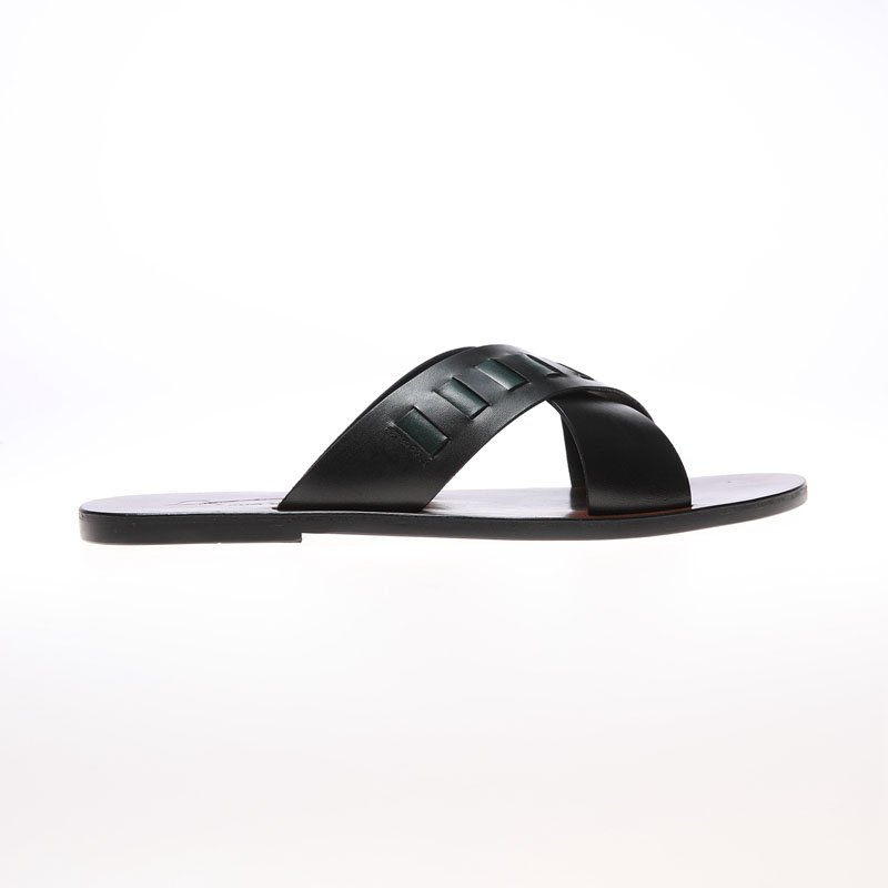 2021 New Making Custom Logo Chinese Latest Design Sandal Leather Slippers For Men