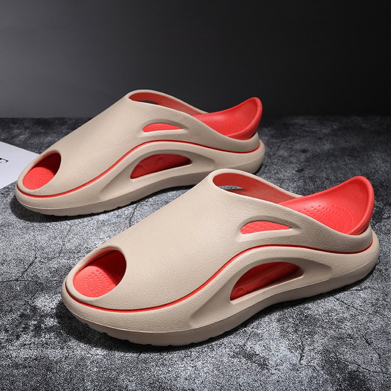 Personalize Design Mens Fashion Outdoor Beach Foam Runner Custom Logo Eva Sandals Shoes Sports Slides Slippers For Men 2024