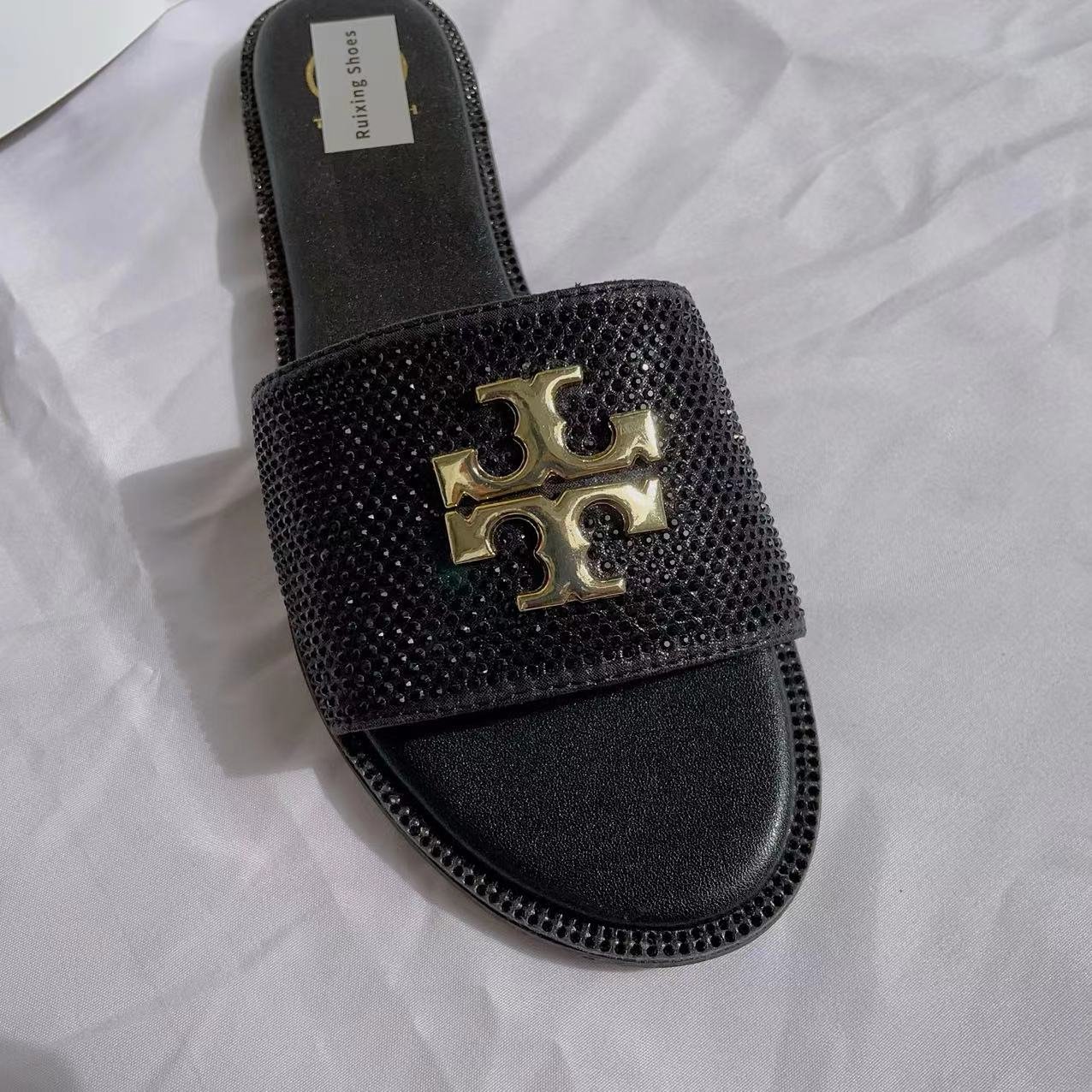 2024 Stylish popular Luxury Shiny TB Sandals flat sandals woman sandals ladies slippers