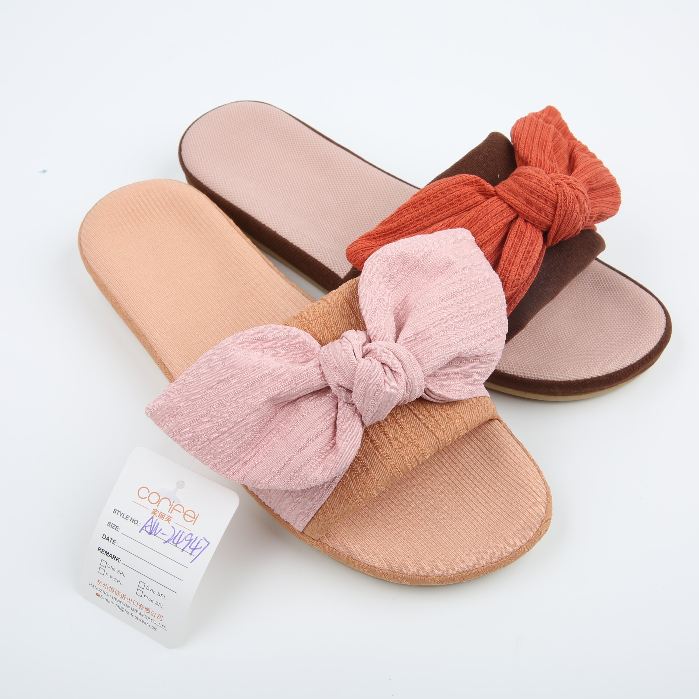 CORIFEI spring and autumn knitting new slides slippers flat sandals for women and ladies