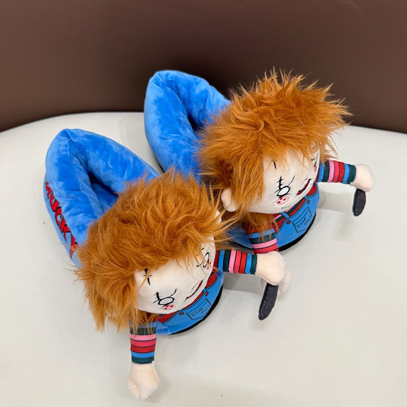 Winter Shoes Slides Slippers Peluches Anime Stuffed Animal Toys Ghost Soul Plush Slippers Home Slippers