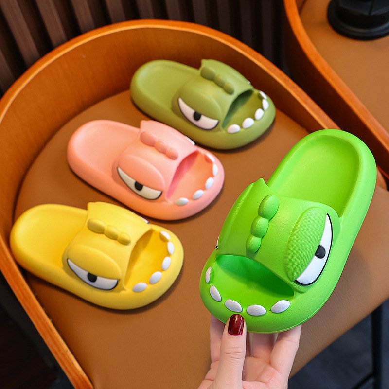 Wholesale dinosaur children's slippers baby home indoor outdoor bath anti-slip slipper for boys
