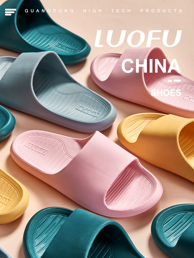 LUOFU EVA one time injection indoor home shoes slippers Custom logo slippers