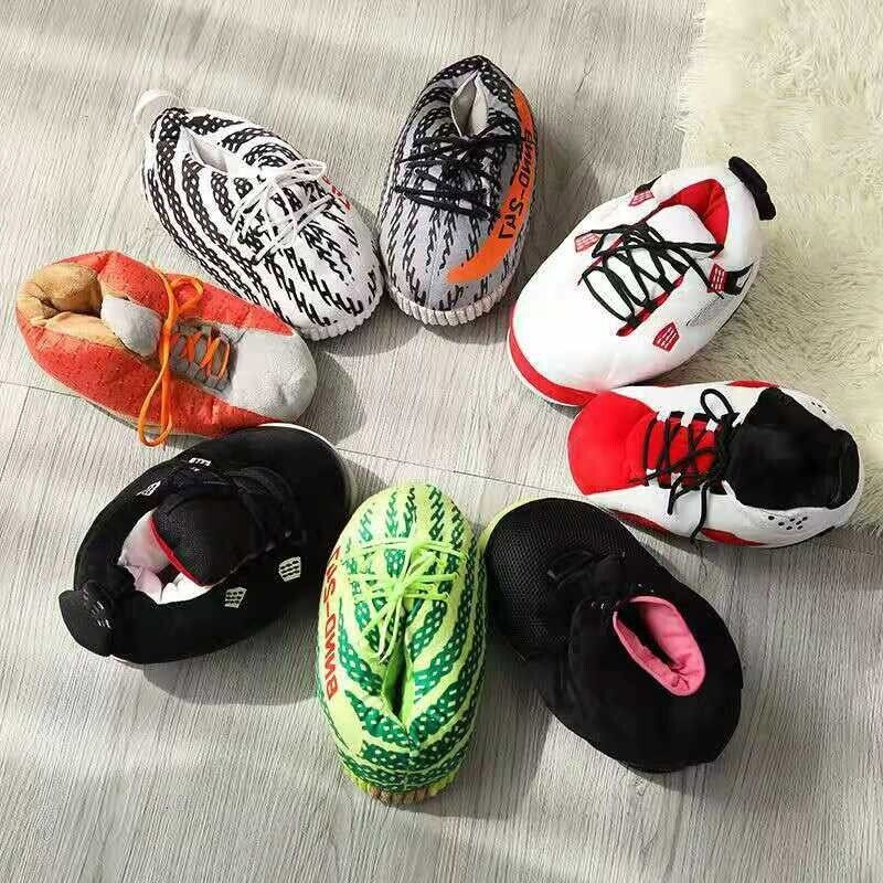 Wholesale Fashion Popular Designer Teenager Adult Indoor Fur Furry House Winter Warm Home Plush Sneaker Slippers