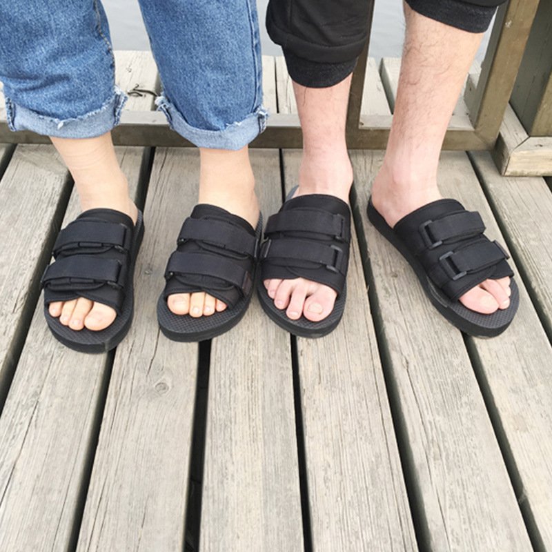 Wholesale Unisex Slippers Casual Slides Slippers Sandals Male Foot Wears Sleepers EVA for Men Black Custom Logo Men Sandal