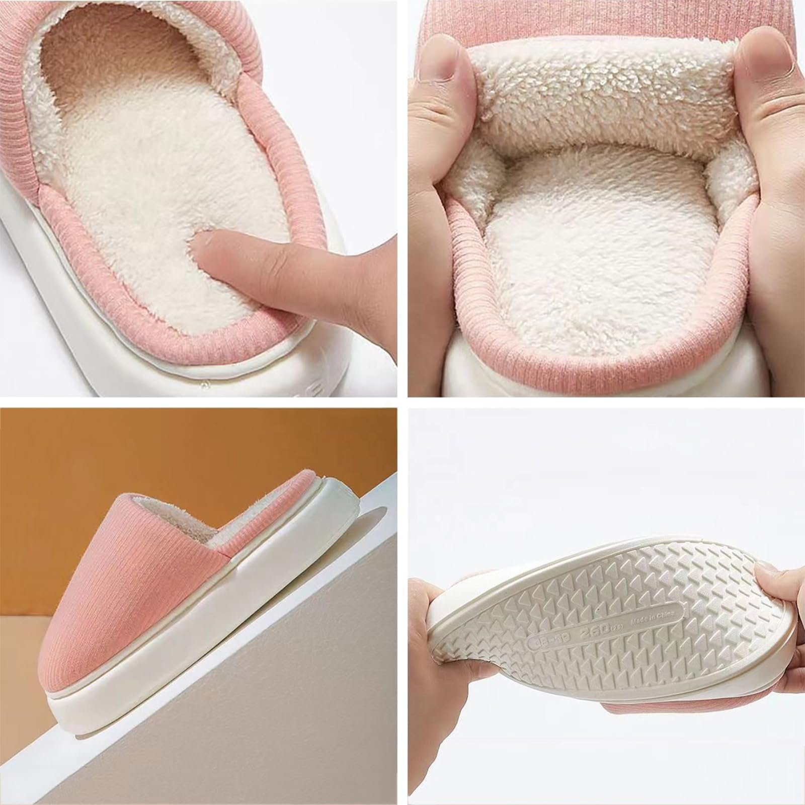 Slides Slippers,Home Slippers for Women and Man,Cozy Cushion Ladies Lightweight Warm with Thick Sole