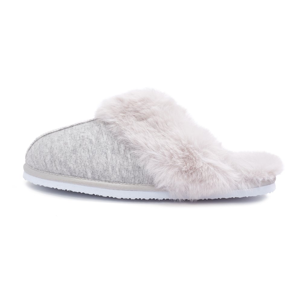 Women's Winter Simple Pure Color Plush Slides Slippers Indoor Warm Couples Soft Bottom Cotton Slippers