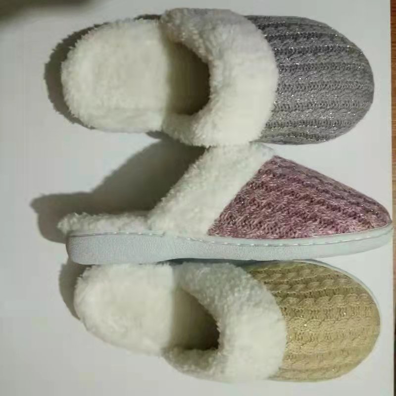 Superstarer Soft-soled suede slide non-slip wooden floor indoor home cotton slippers for women