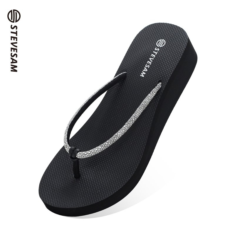 Wholesale Factory PVC Summer Outdoor indoor women flip-flops slippers seaside beach slides slippers platform