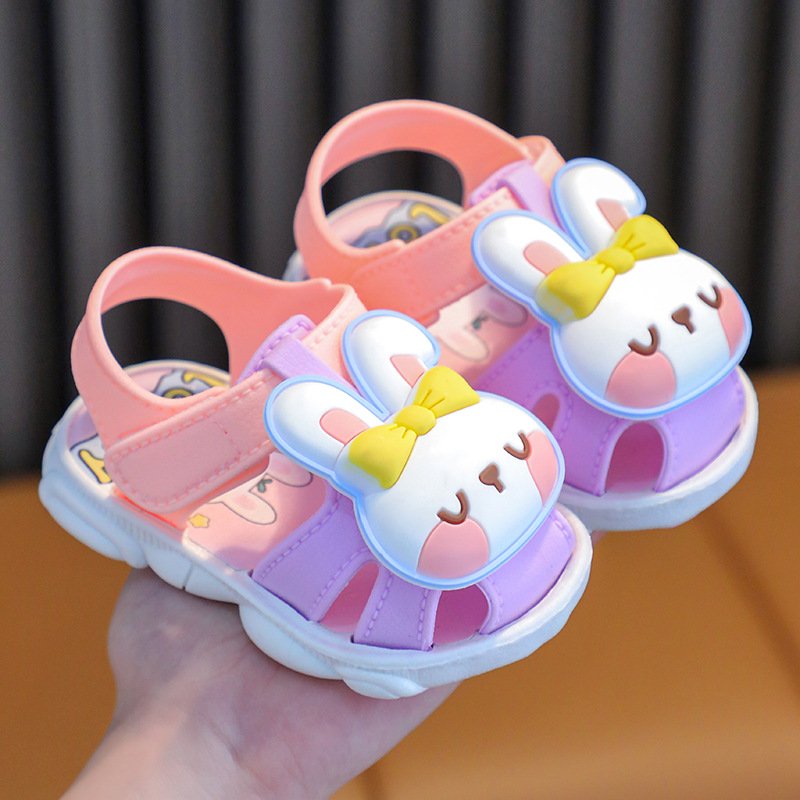 Original baby bedroom sandals boys and girls high quality rabbit animals slippers for children