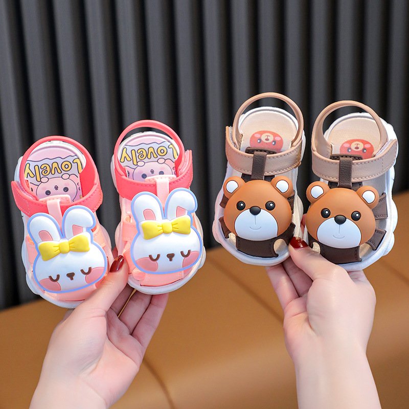 Original baby bedroom sandals boys and girls high quality rabbit animals slippers for children