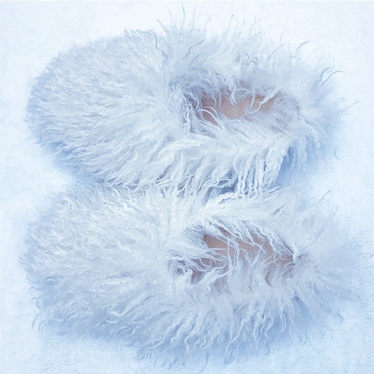 Winter Indoor Women Bedroom Brown Long Hair Soft Furry Slides Warm Sheep Mongolian Fur Slippers