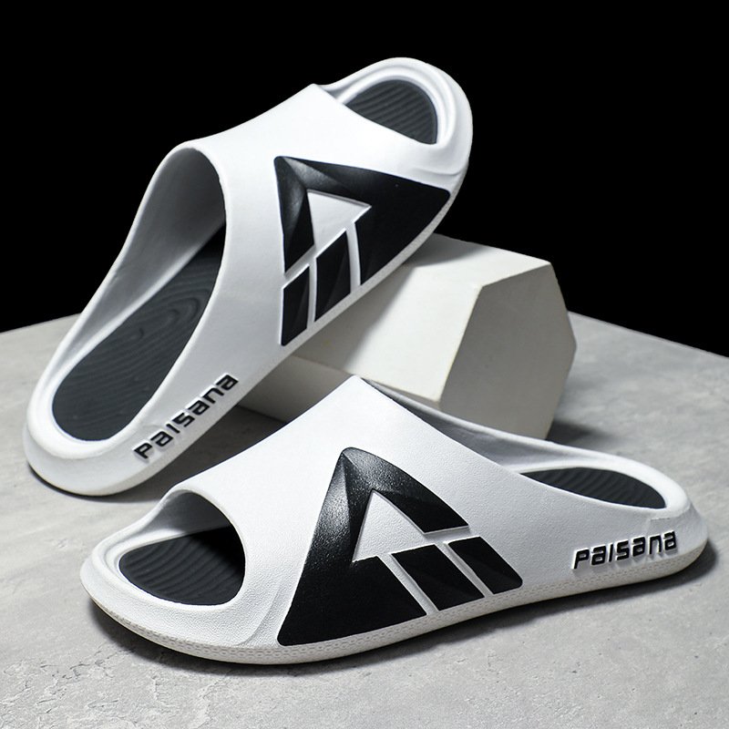 New Summer Men Non-Slip Durable Thick Sole Trendy Beach Sandals Slides Slippers Indoor Outdoor