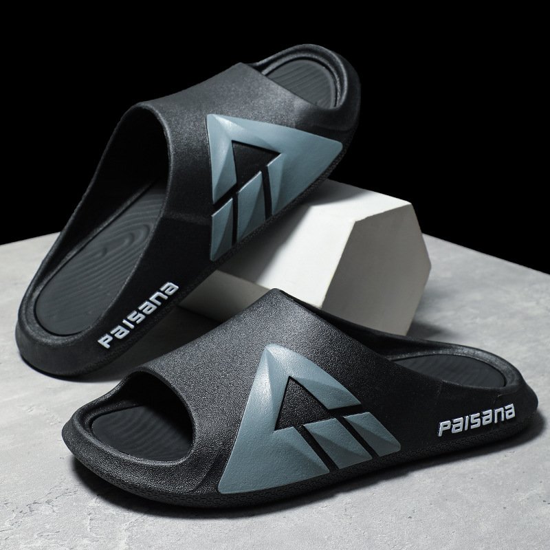 New Summer Men Non-Slip Durable Thick Sole Trendy Beach Sandals Slides Slippers Indoor Outdoor