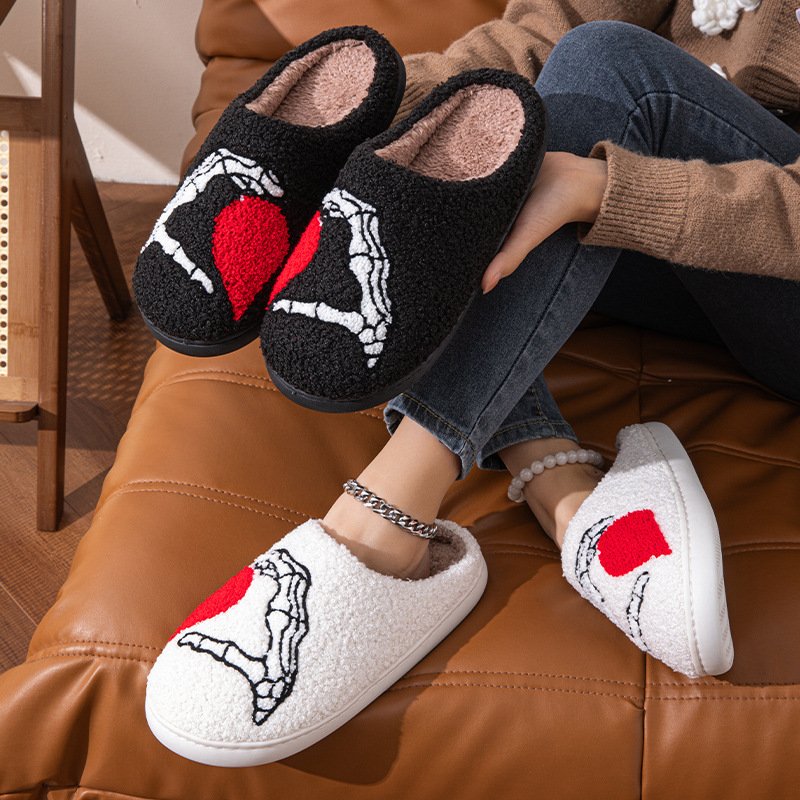 2024 Winter Ladies Wholesale Hot Valentine's Day American cotton slippers home love silent Fall and Winter slippers