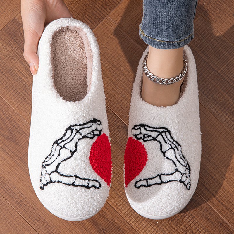 2024 Winter Ladies Wholesale Hot Valentine's Day American cotton slippers home love silent Fall and Winter slippers