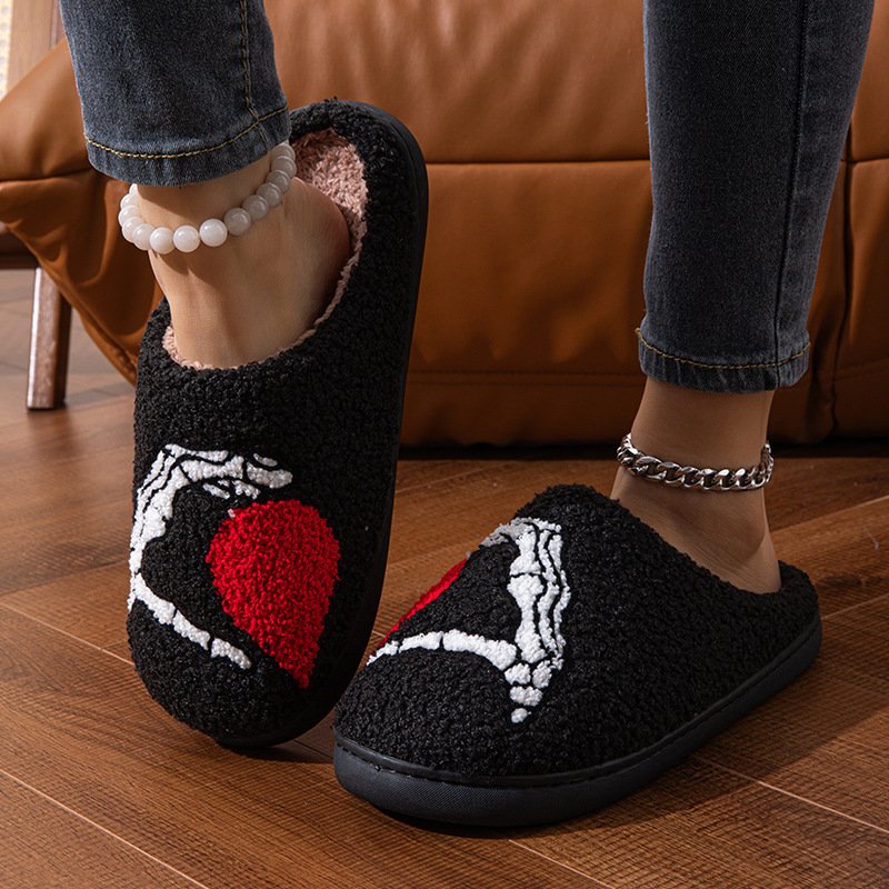 2024 Winter Ladies Wholesale Hot Valentine's Day American cotton slippers home love silent Fall and Winter slippers