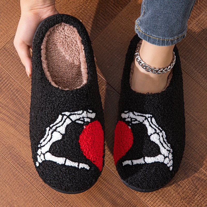 2024 Winter Ladies Wholesale Hot Valentine's Day American cotton slippers home love silent Fall and Winter slippers