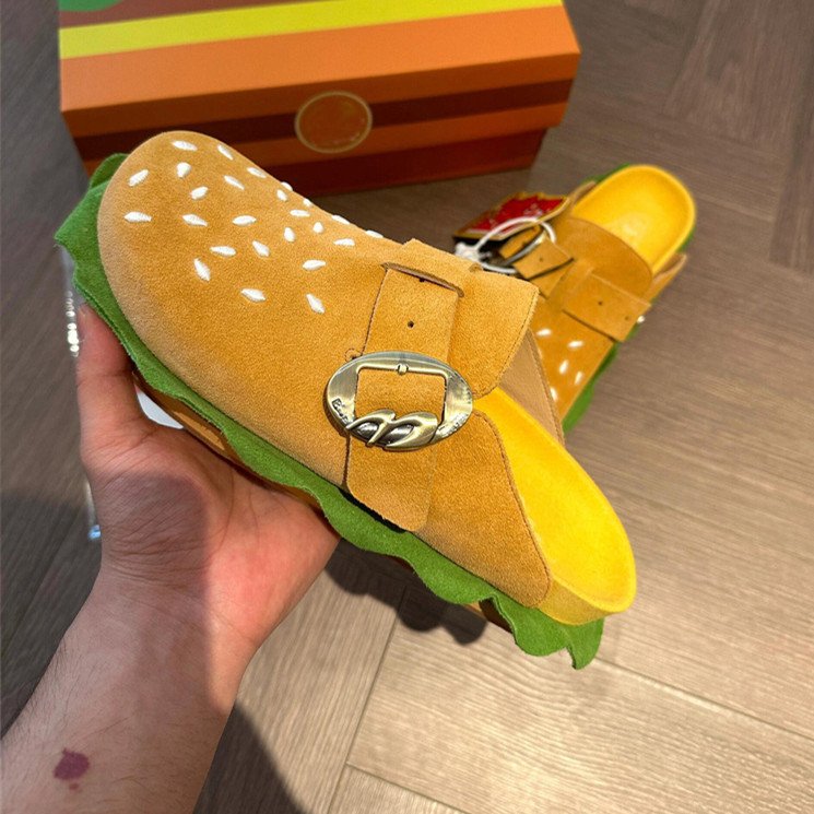 High Quality Brands Home Slippers Platform Baotou Outside Slippers 2024 Designer Brands Hamburger Slippers Slides For Women