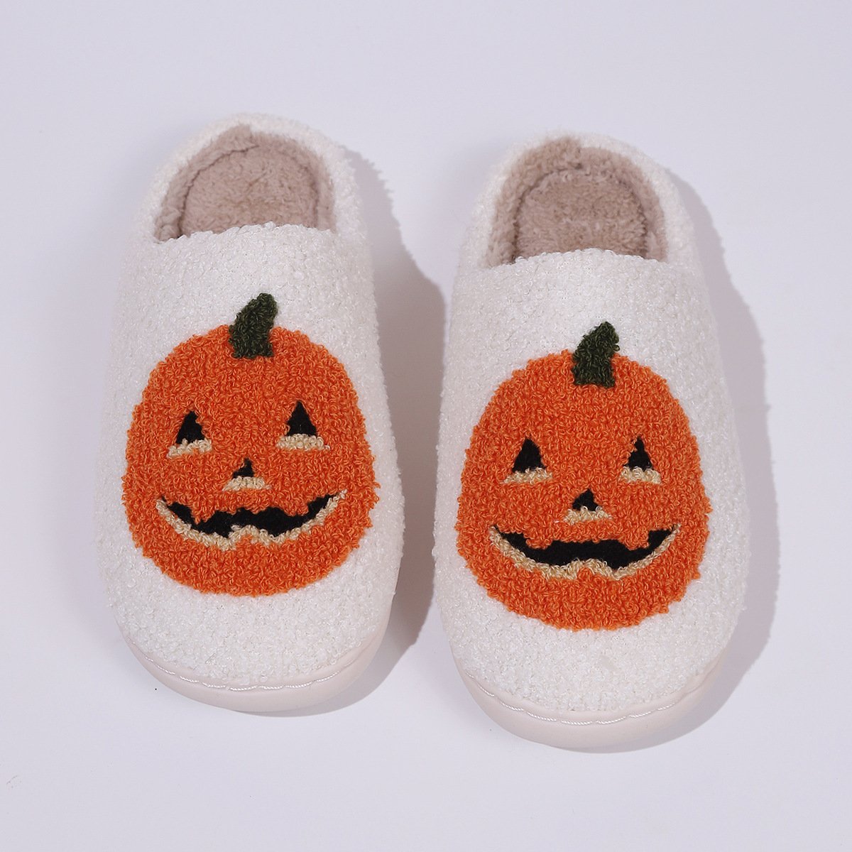 2024 Hot Selling Halloween Autumn and Winter Warm Home Slippers Cute and Personalized Pumpkin Cotton Fashion Slippers Wholesale