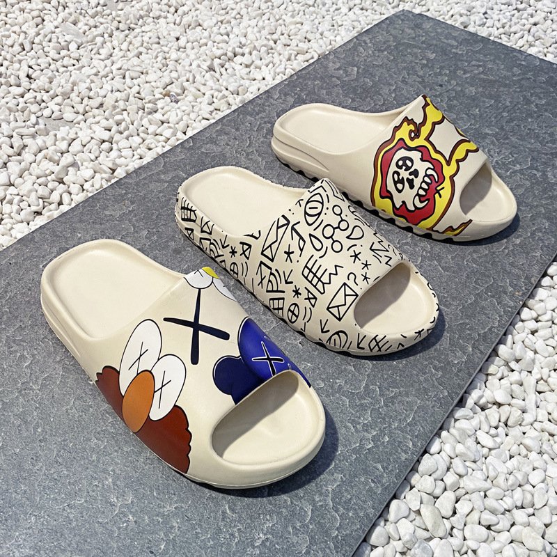 Factory Wholesale Custom Summer Plus Size EVA Beach Home Women Men Sandal Elmo Slides Slippers For Women Men