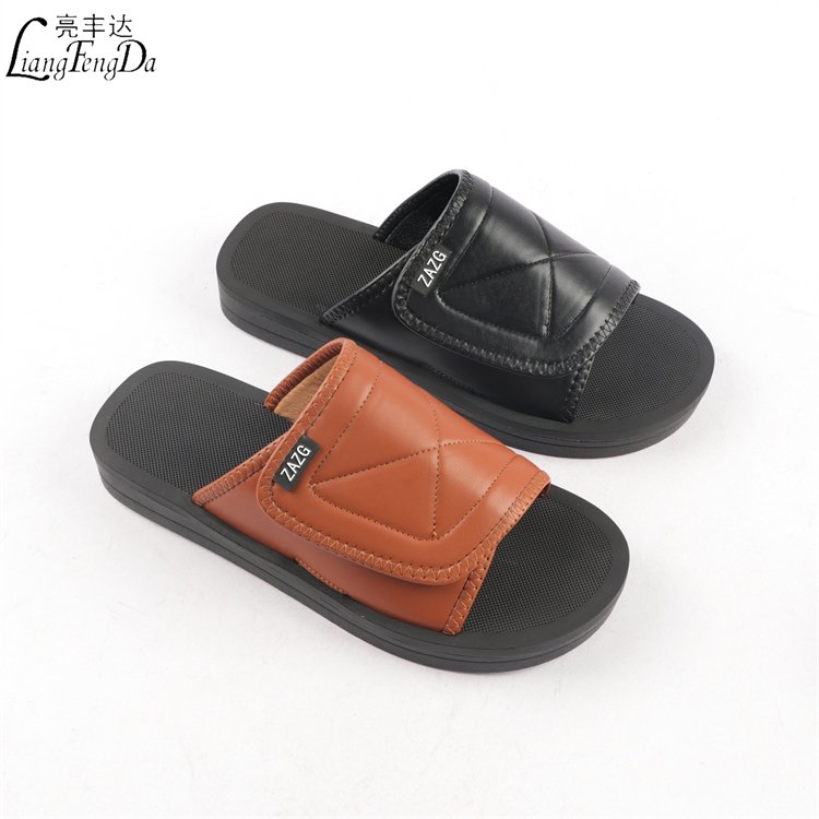 Manufacture Wholesale Non-slip Summer outdoor Men's Slippers Custom Logo PVC Sandals For Men heel protection