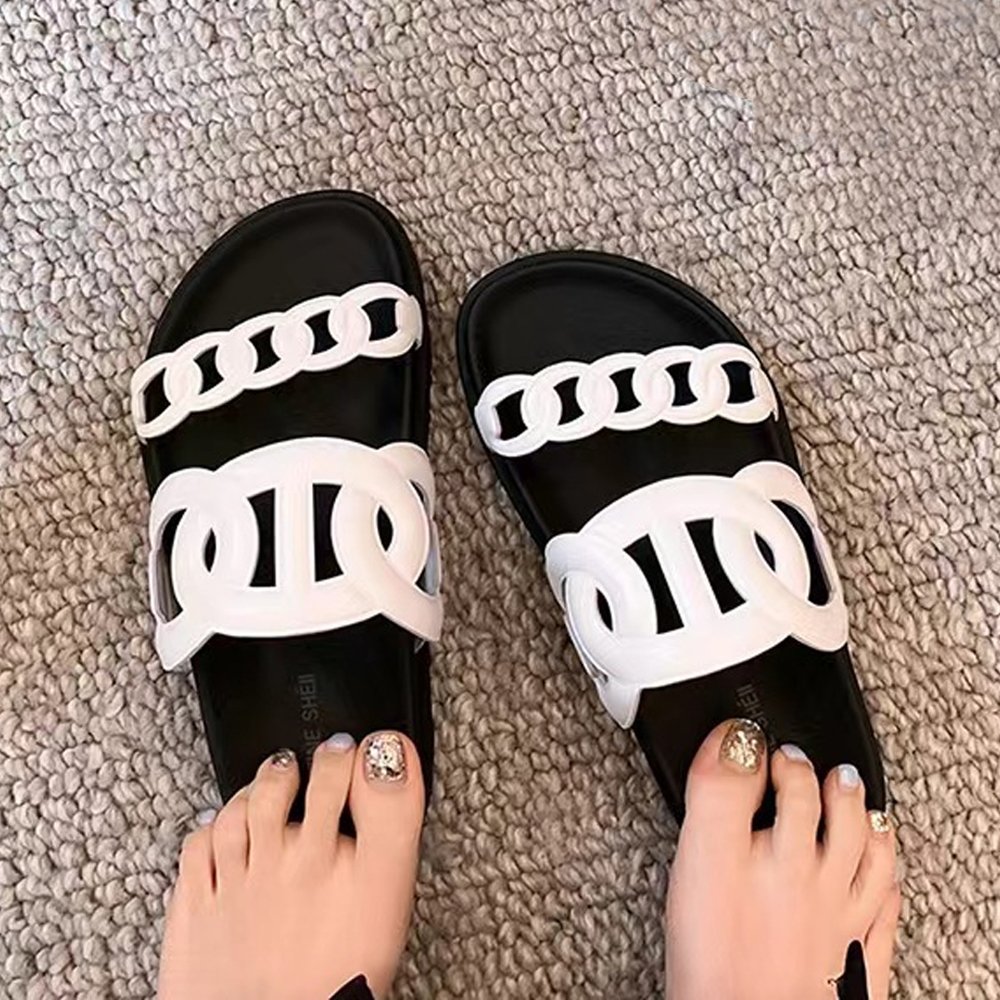 Women Fancy Platform Slide Outdoor High Quality Lady Double Strap Design Casual Comfort Slide Slippers