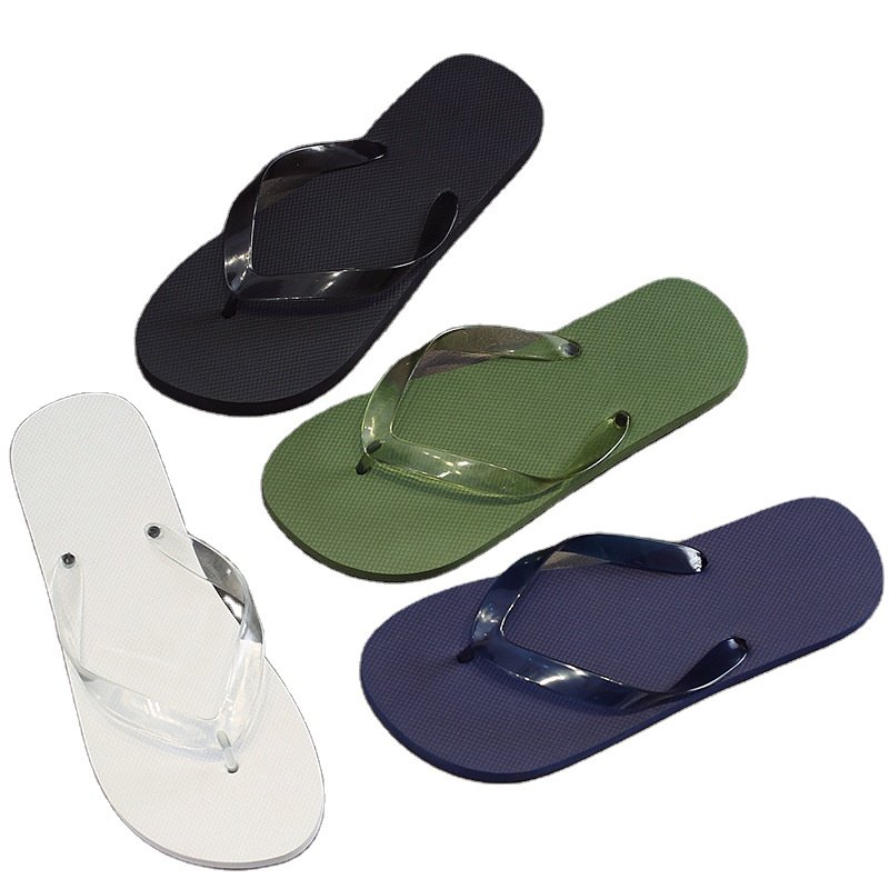 Hot Sell Sole Pvc Strap Slippers For Men Beach Rubber Flip Flops