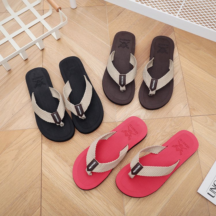 Hot Sell Sole Pvc Strap Slippers For Men Beach Rubber Flip Flops