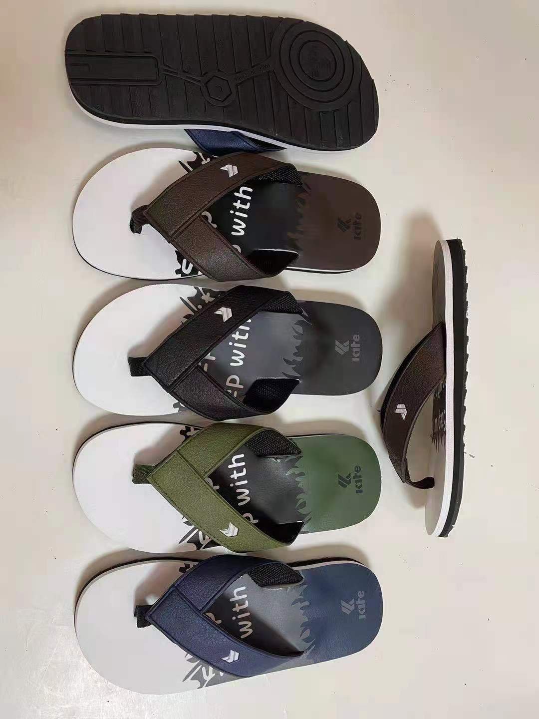 Hot Sell Sole Pvc Strap Slippers For Men Beach Rubber Flip Flops