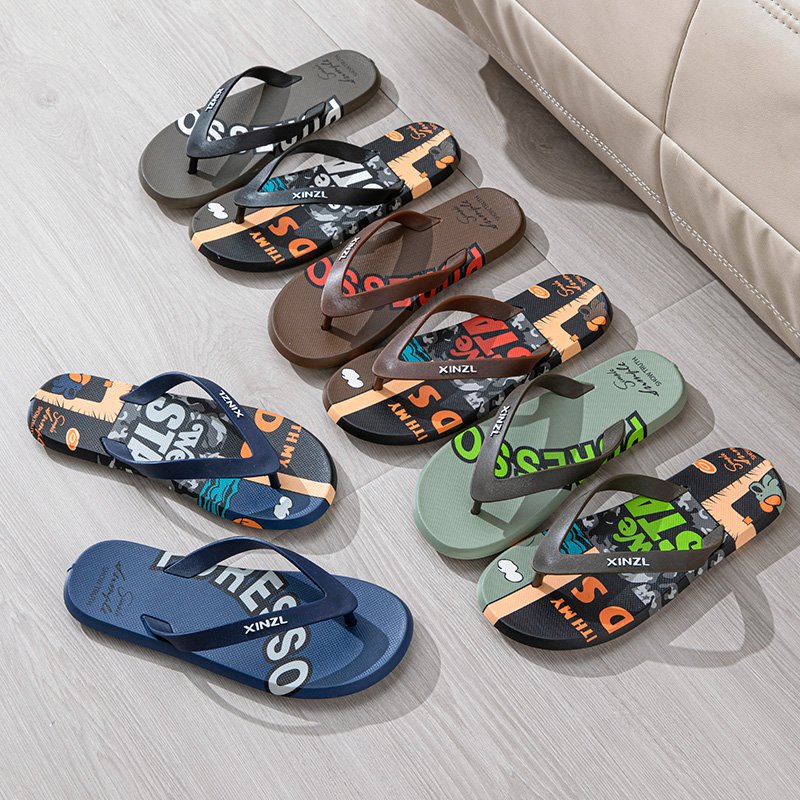 Hot Sell Sole Pvc Strap Slippers For Men Beach Rubber Flip Flops