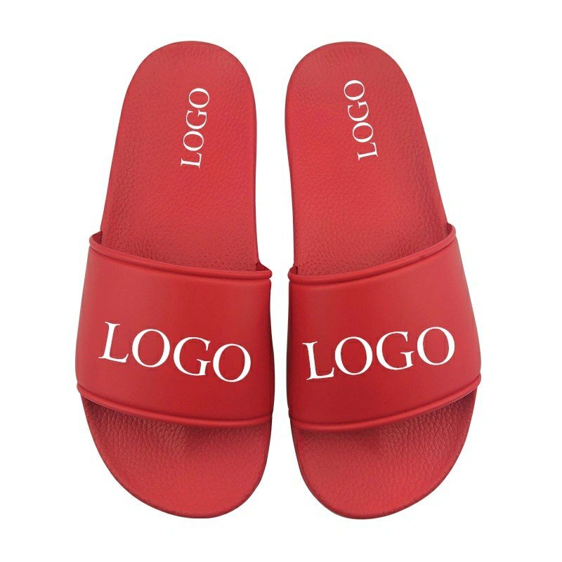 Slides Slippers Custom Logo Mens Slipper Slides Sandals Custom Sandals Panel Slides With Logo