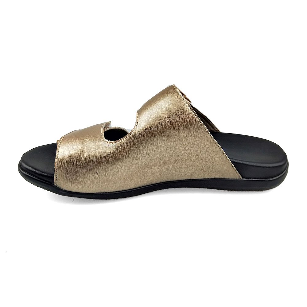 Leather Orthopedic Sandals Black Casual Diabetic Shoes for Women Ladies Arch Support Slippers Light OEM Outdoor Medical