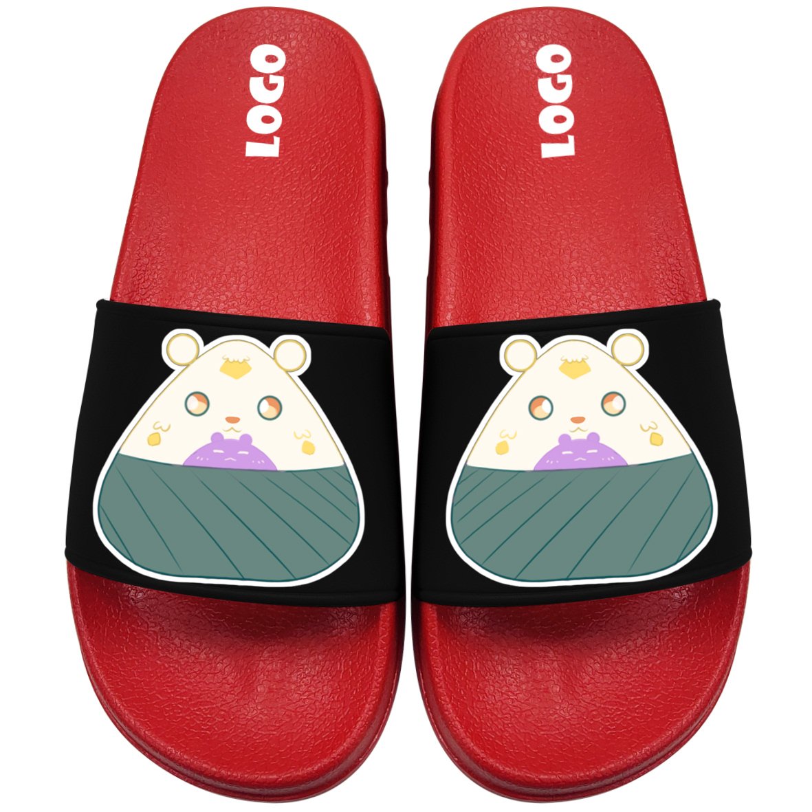 Factory wholesale anti-slip Large size Beach unisex Embossing Printing Custom Logo PVC Slippers for ladies