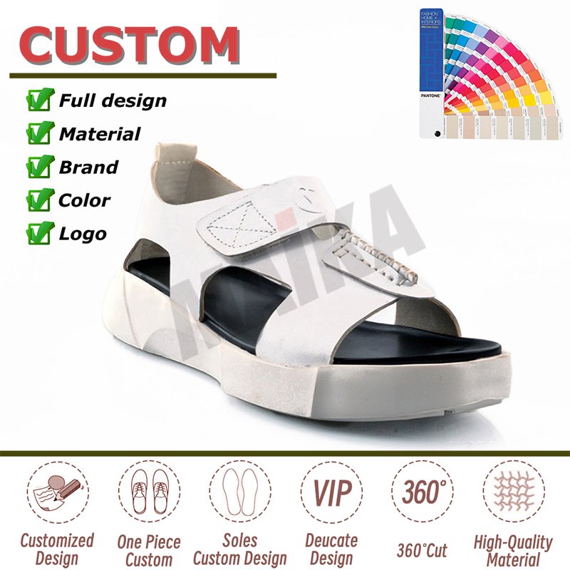 Custom Logo Designer Sandals For Women Slides Shoes Summer Beach Sandals For Men Outdoor Flat Open Shoes Ladies Slippers
