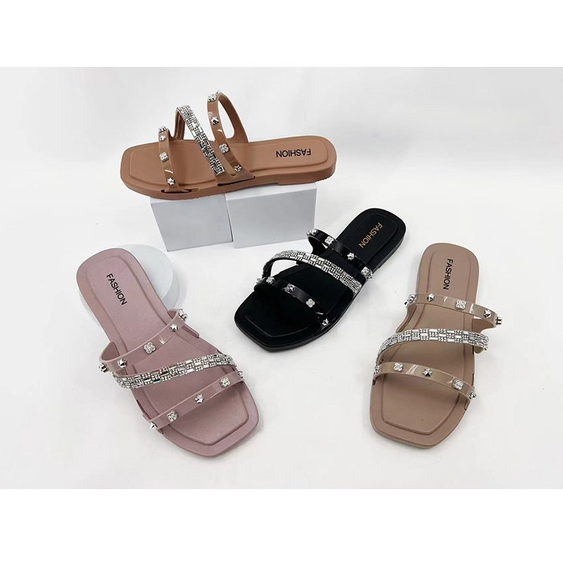 Summer fashion 2024 thick sole slides slippers outdoor sandals for women elegant women flip flops slippers