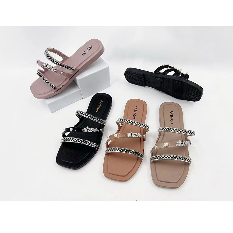 Summer fashion 2024 thick sole slides slippers outdoor sandals for women elegant women flip flops slippers