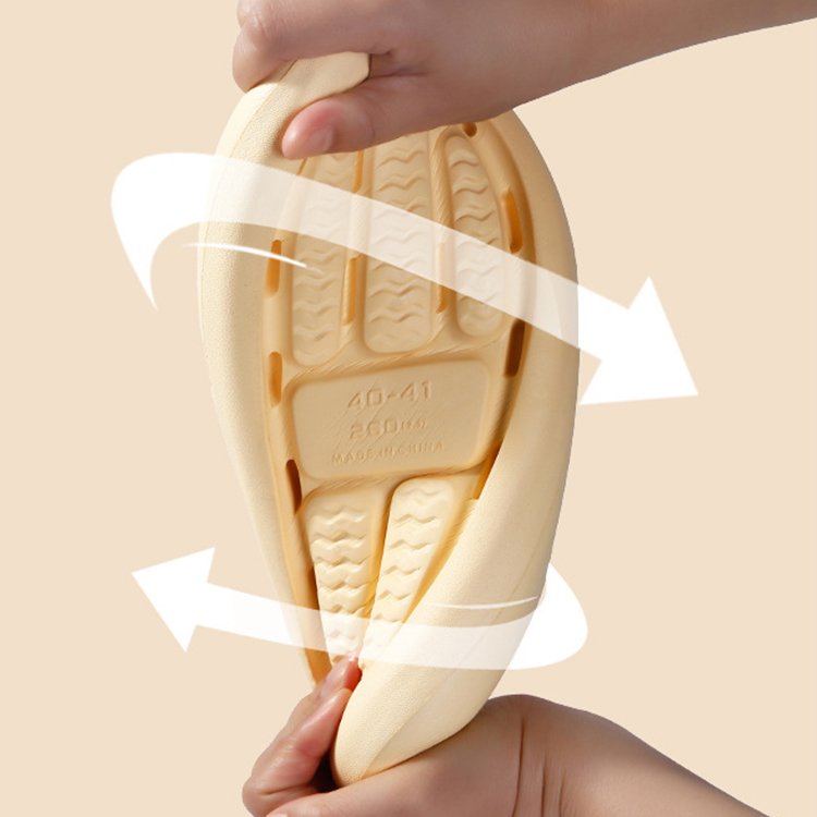 Fashion Open Toe Sandals Solid Color Thickened Sole EVA Cloud Slides Pillow Slippers for Women