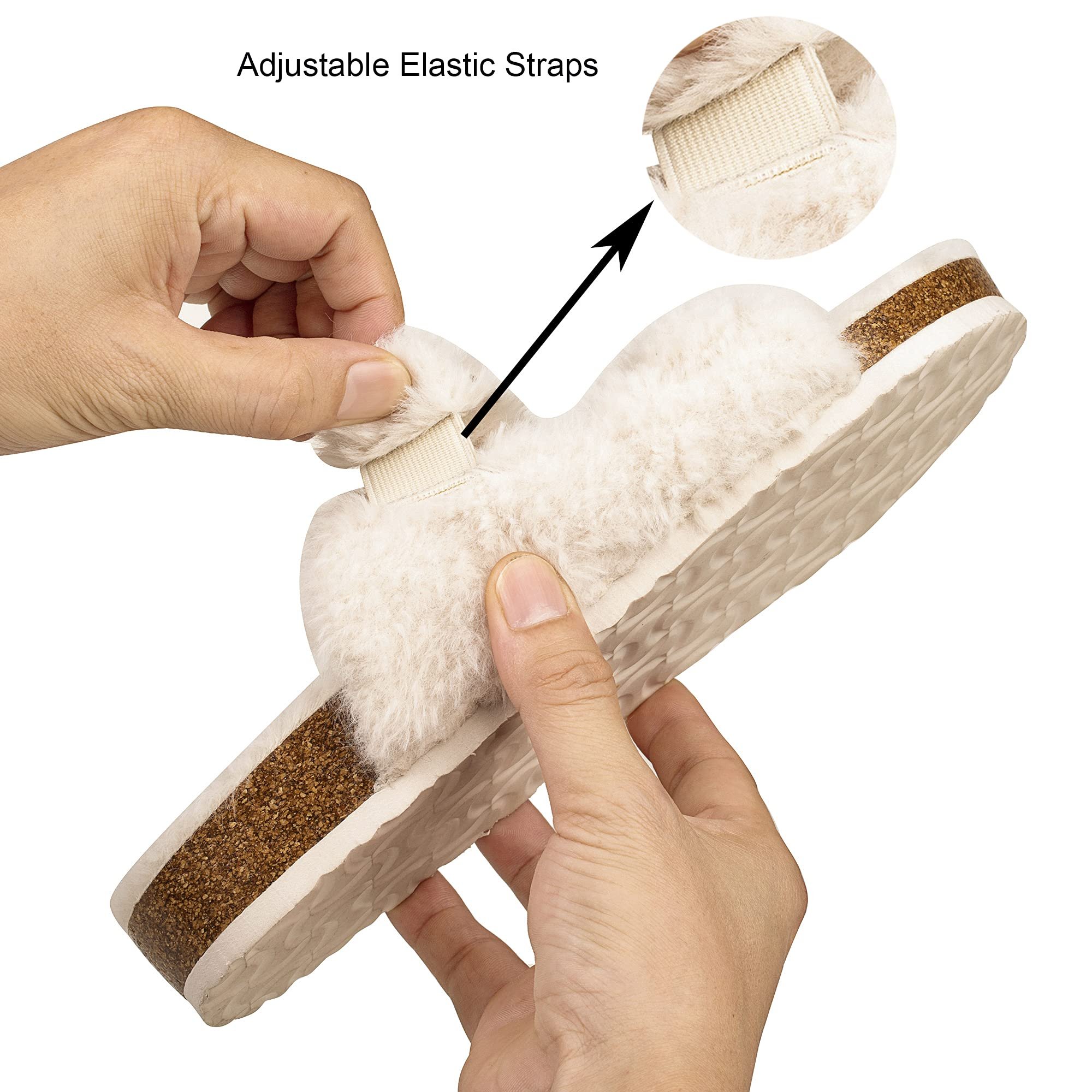Comfortable Cozy Adjustable House Soft Shoes for Ladies Orthopedic Slippers Orthotic Slide Sandals