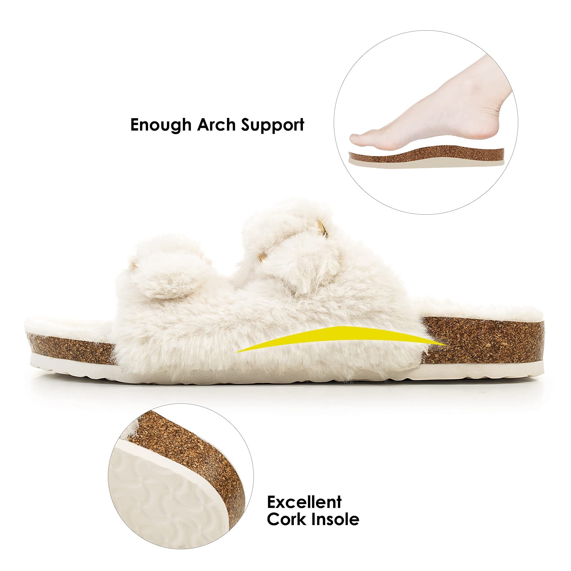 Comfortable Cozy Adjustable House Soft Shoes for Ladies Orthopedic Slippers Orthotic Slide Sandals