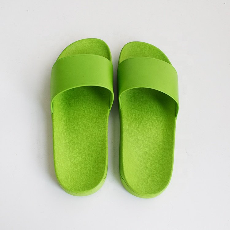 Custom 3D logo fashion yellow lady multicolor indoor and outdoor PVC rubber non-slip slippers swimming pool bathroom flip flop f